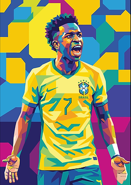 Vinicius Jr. Brazil Pop Art