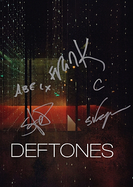 Deftones Band Autographed Poster