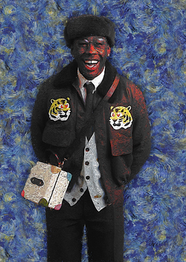 Tyler, The Creator in Starry Night Style