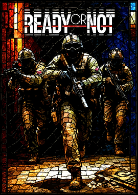 Ready or Not Game Stained Glass Art