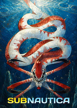 Subnautica Reaper Leviathan Underwater Digital Painting
