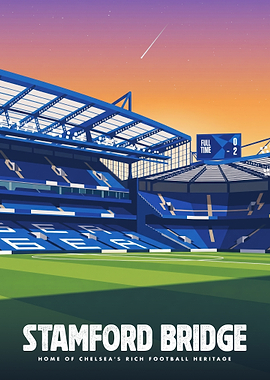 Stamford Bridge Chelsea FC Stadium Illustration