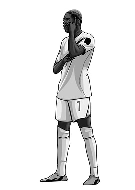 Ousmane Dembele Black and White Version