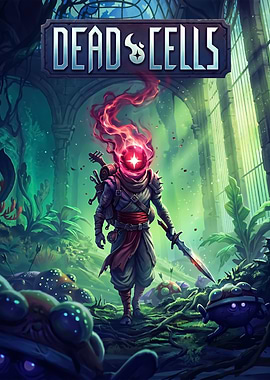 Dead Cells Protagonist in Overgrown Ruins