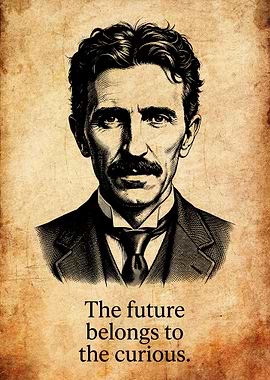 Nikola Tesla Quote Poster