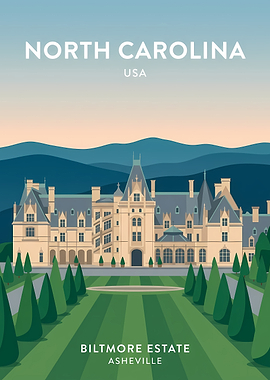 Biltmore Estate Travel Poster