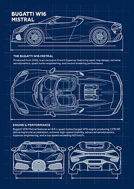 Bugatti Mistral Blueprint