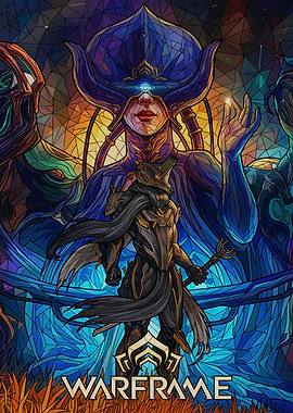 Warframe Stained Glass Excalibur Umbra and Lotus