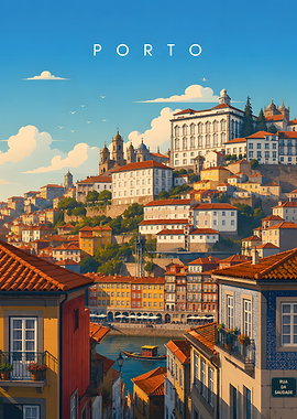 Porto Cityscape Travel Poster