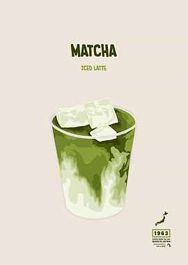 Matcha Iced Latte Poster
