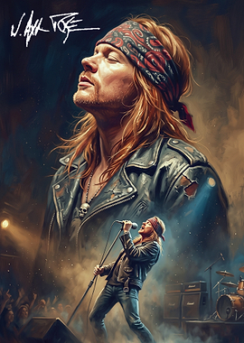 Axl Rose Rock Legend Tribute Art