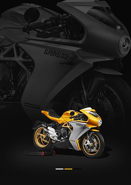 Yellow MV Agusta Superveloce