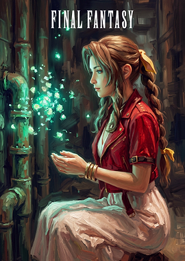 Aerith Gainsborough Final Fantasy VII Digital Art