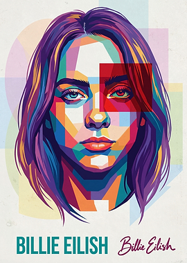 Billie Eilish WPAP Pop Art Portrait
