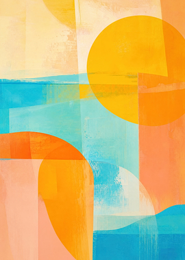 Vibrant Abstract Geometric Composition