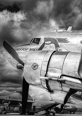 Vintage Douglas DC-3 Fridtjof Viking Plane