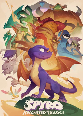 Spyro Reignited Trilogy Character Poster