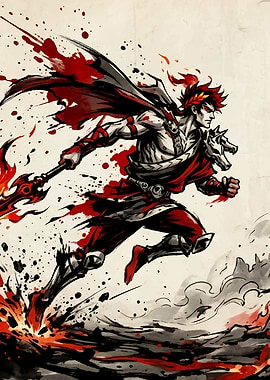 Zagreus Running Action Art from Hades