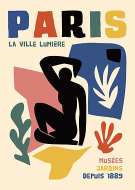 Paris La Ville Lumière Matisse Style Poster