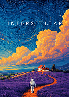 Interstellar Movie Poster in Van Gogh Style