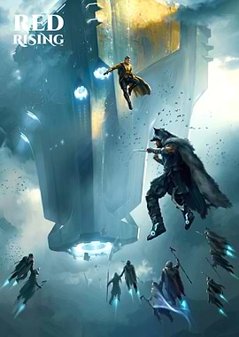 Red Rising Sci-Fi Aerial Battle