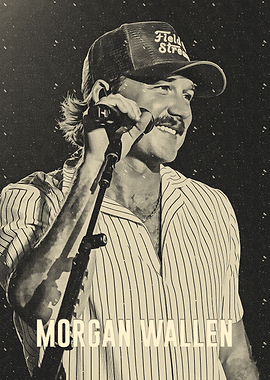 Morgan Wallen Vintage Style Music Poster