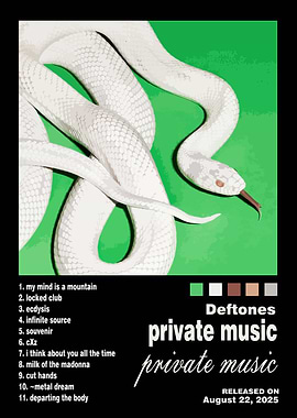 Deftones Private Music Album Poster
