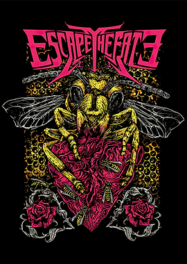 Escape the Fate Wasp and Heart Band Art