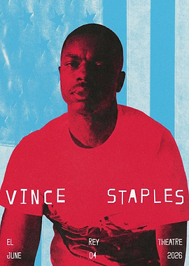 Vince Staples Concert Poster at El Rey Theatre