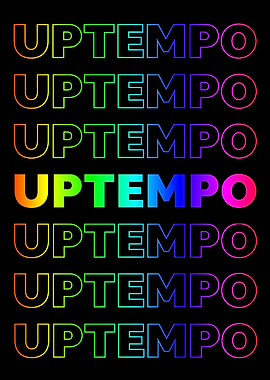 Rainbow Gradient Uptempo Text Art