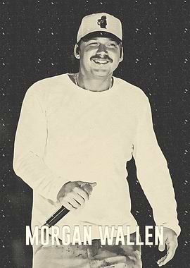 Morgan Wallen Vintage Style Music Poster