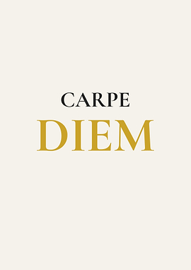 Carpe Diem Minimalist Text Art