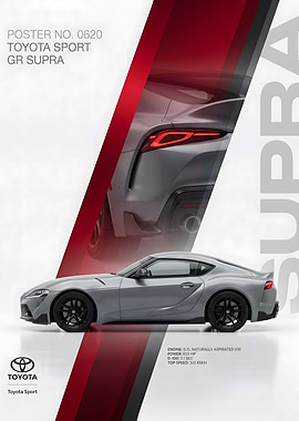 Toyota GR Supra Automotive Poster