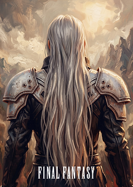 Sephiroth Final Fantasy Oil Painting