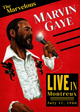 Marvin Gaye Live in Montreux Poster