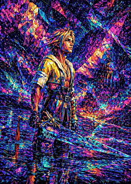 Tidus Final Fantasy X Mosaic Art