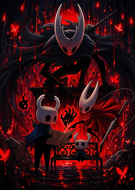 Hollow Knight and Hornet in Nightmare Realm