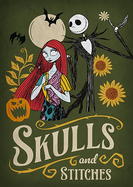 Jack & Sally - Skulls and Stitches