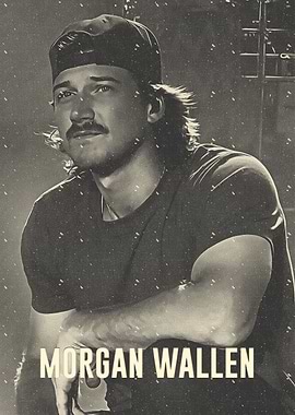 Morgan Wallen Vintage Style Portrait