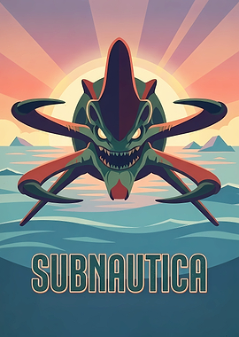 Subnautica Reaper Leviathan Poster