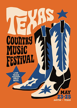 Texas Country Music Festival Poster
