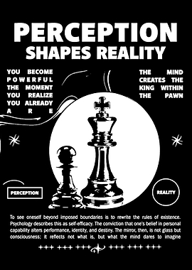 Perception Shapes Reality Chess Poster