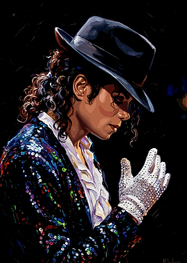 Michael Jackson Iconic Portrait Painting