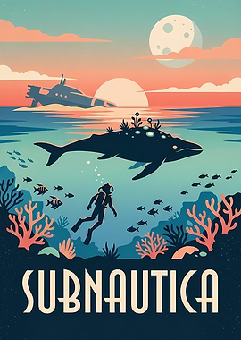 Subnautica Underwater Exploration Poster