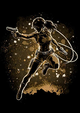 Lara Croft Tomb Raider Action Illustration