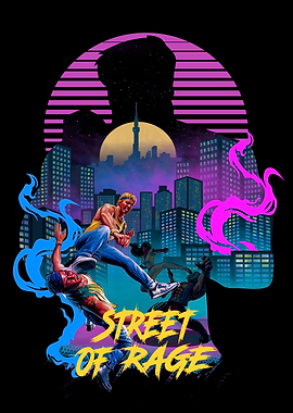 Streets of Rage Retro Gaming Poster