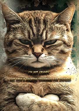 Grumpy Cat Sarcastic Quote Poster