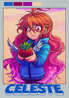 Madeline from Celeste with Winged Strawberry
