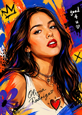 Olivia Rodrigo Pop Art Portrait