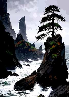 Lone Pine on Coastal Rock
